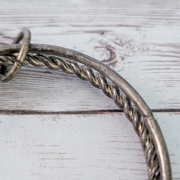 Vintage Bracelet 3 Bangles Linked Together - Fair Condition - Picture 5 of 11